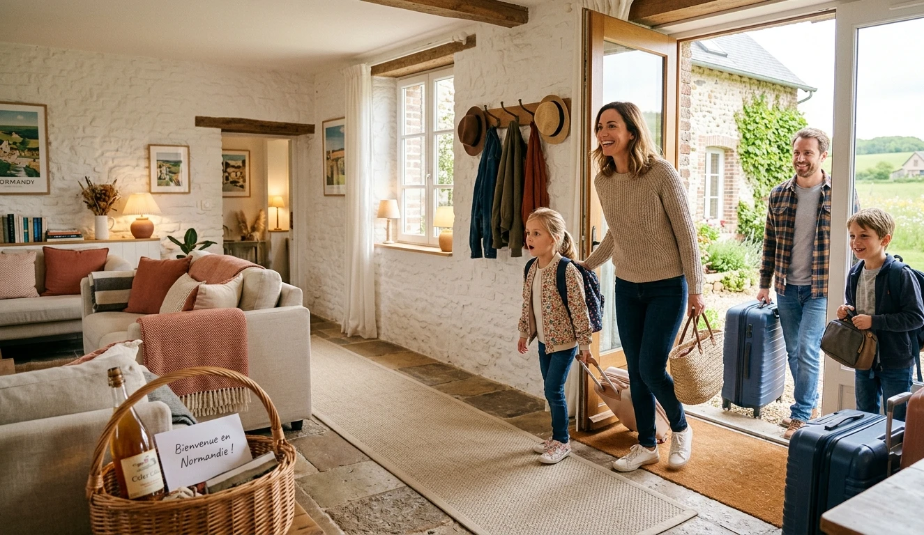 famille-arrivee-location-normandie